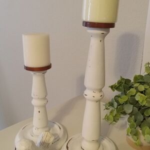 Elegant Cream Candle Holders